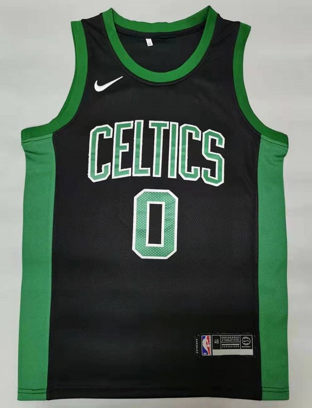 Men Boston Celtics #0 Tatum Black Nike 2025 NBA Jersey style 1->->NBA Jersey